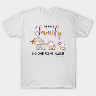 In This Family No One Fight Alone Autism Awareness T-Shirt